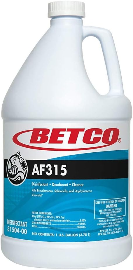 Betco® AF315 Disinfectant Cleaner, Citrus Floral Scent, 128 Oz Bottle, Case Of 4