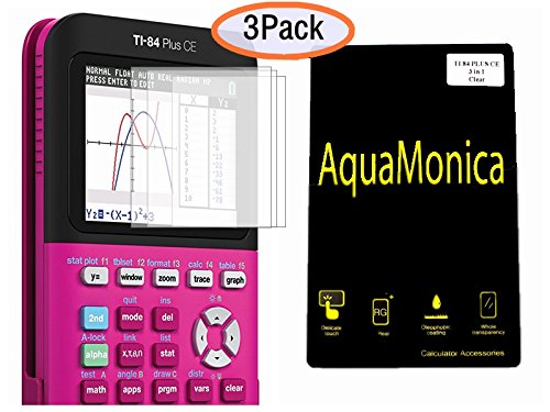 Transparent Screen Protector Film for TI-84 Plus CE Color Edition Graphing Calculator Pack of 3
