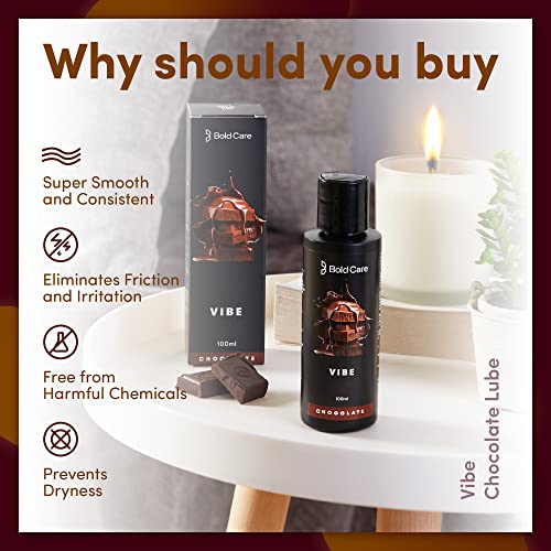 Image of Bold Care Ultra thin Delay Condoms + Vibe - Chocolate flavoured Premium Lubricant Gel - Water based formula - Gentle on the skin