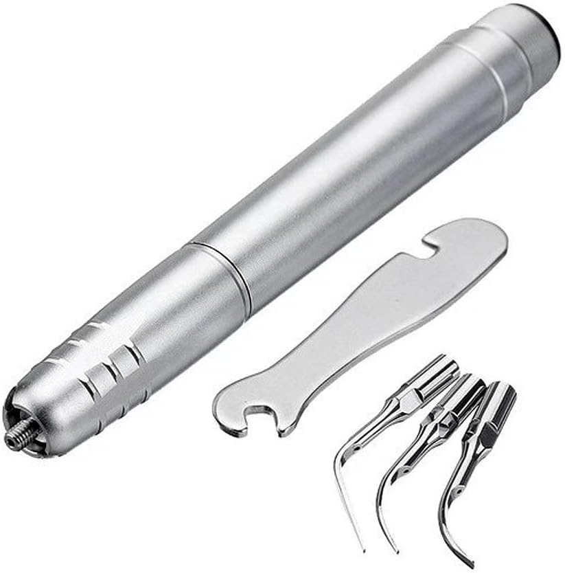 2 Hole Air Scaler With 3 Tips Air Polishing Tool 2PC - - 