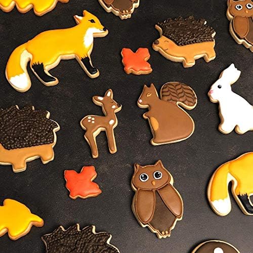 Keepaty 5 sztuk foremki do wycinania ciastek ze stali nierdzewnej do pieczenia królik, sowa, lis, wiewiórka i jeż formy ze stali nierdzewnej do wykrawania ciastek/wycinania ciasta