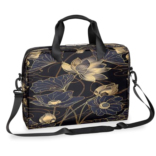 Bolso portatil impermeable 16 pulgadas flores bohemias miniatura 1