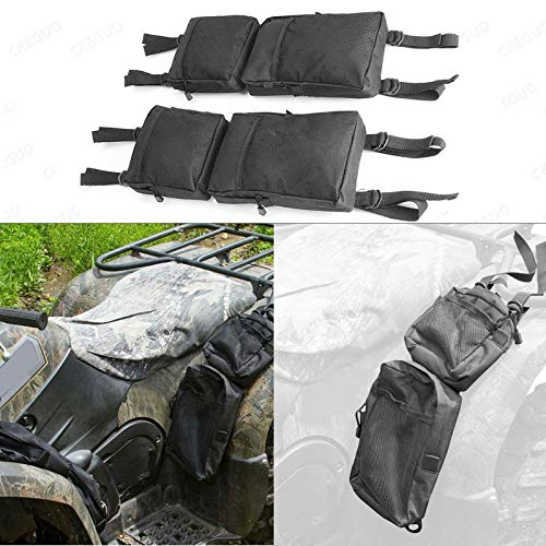 image for CKEGUO ATV Fender Bags, 2-Pack Motorcycle ATV Tank Saddlebags, Univers