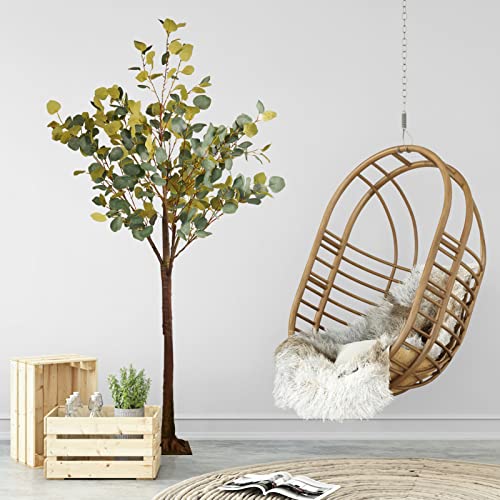 Bexdir Lighted Eucalyptus Tree, 6Ft 240 Led Fairy Lights Artificial Plant Tree, Artificial Greenery Tree With Lights For Indoor Outdoor Home Bedroom Party Christmas Decoration #TOP6