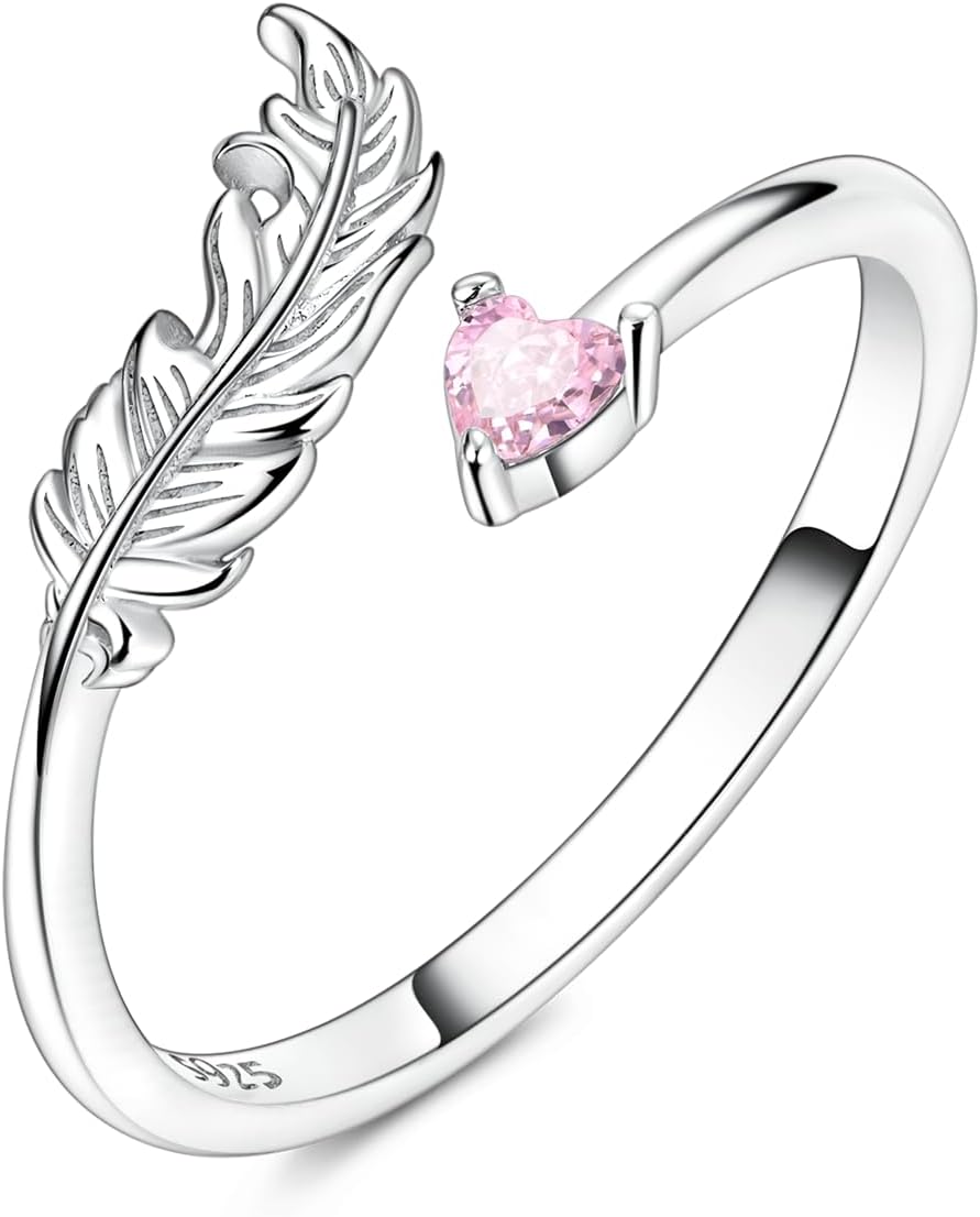Adjustable 925 Sterling Silver Rings for Women - Elegant 5A CZ Dainty Hoop & Band Designs for Women, Hypoallergenic Daily Wear Jewelry with Gift Bag