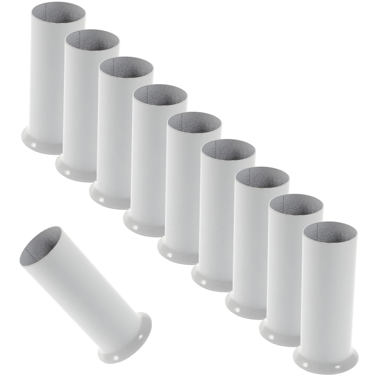 Homoyoyo 15 Piezas de Fundas para Portalámparas Colgantes de Metal Blanco Base Ancha, Estructura Resistente y Fácil Instalación para Lámparas de Cristal y Velas Hogar