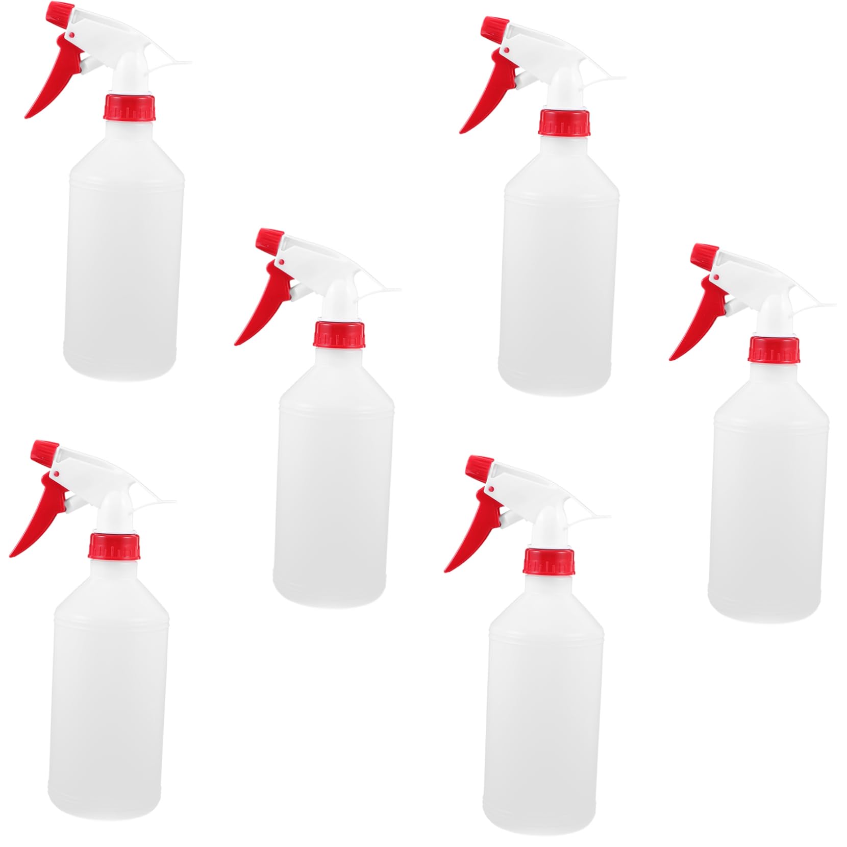 UKCOCO Botella Pulverizadora de Agua Vacía 500 Ml para Jardinería y Limpieza del Hogar, Pack 6 Unidades, Pulverizador Plástico Ergonómico Sellado para Uso en Salón y Color Aleatorio