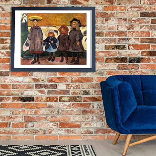 Affiche Edvard Munch Quatre filles papier mat anti-reflet format medium