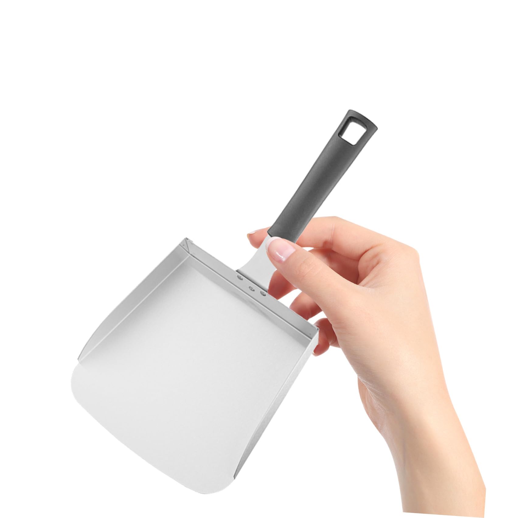 Pala Cómoda de Acero Inoxidable para Comida Diseño Ergonómico Rebabas para Uso en Cocina Doméstica y Supermercados