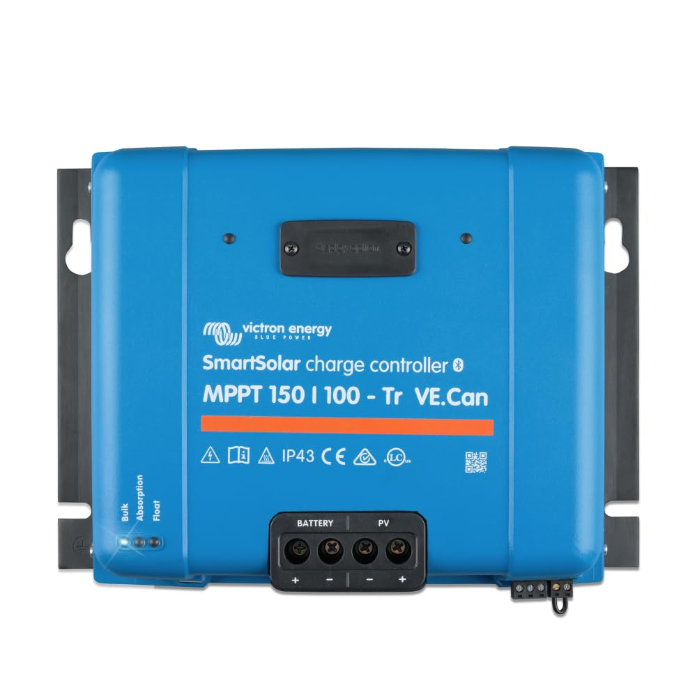 Victron Energy SmartSolar MPPT Tr VE.Can 150V 100 amp 12/24/36/48-Volt Contrôleur de Charge Solaire (Bluetooth)