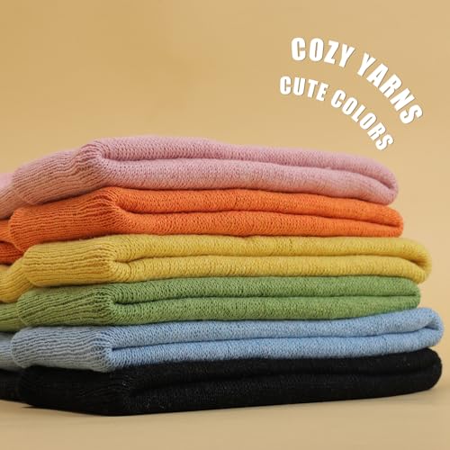 Mayoii 5PCS Kinder Beanie Dünne Strickmütze für Winter Frühling, Bunten Farben Perfekt für Alltag, Outdoor und Schule 2-10 Jahre (DE/NL/SE/PL, Alphanumerisch, Einheitsgröße, Schwarz*5)