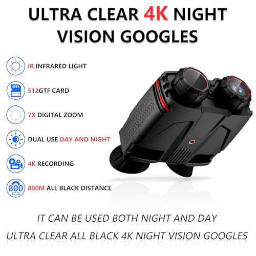 Gafas visión nocturna 4K con zoom digital 7X miniatura 2