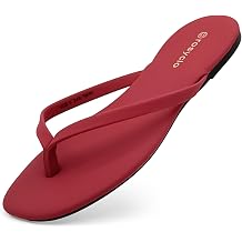 rosyclo Flip Flops for Women Memory Foam Non Slip Womens Flat Thong Sandals