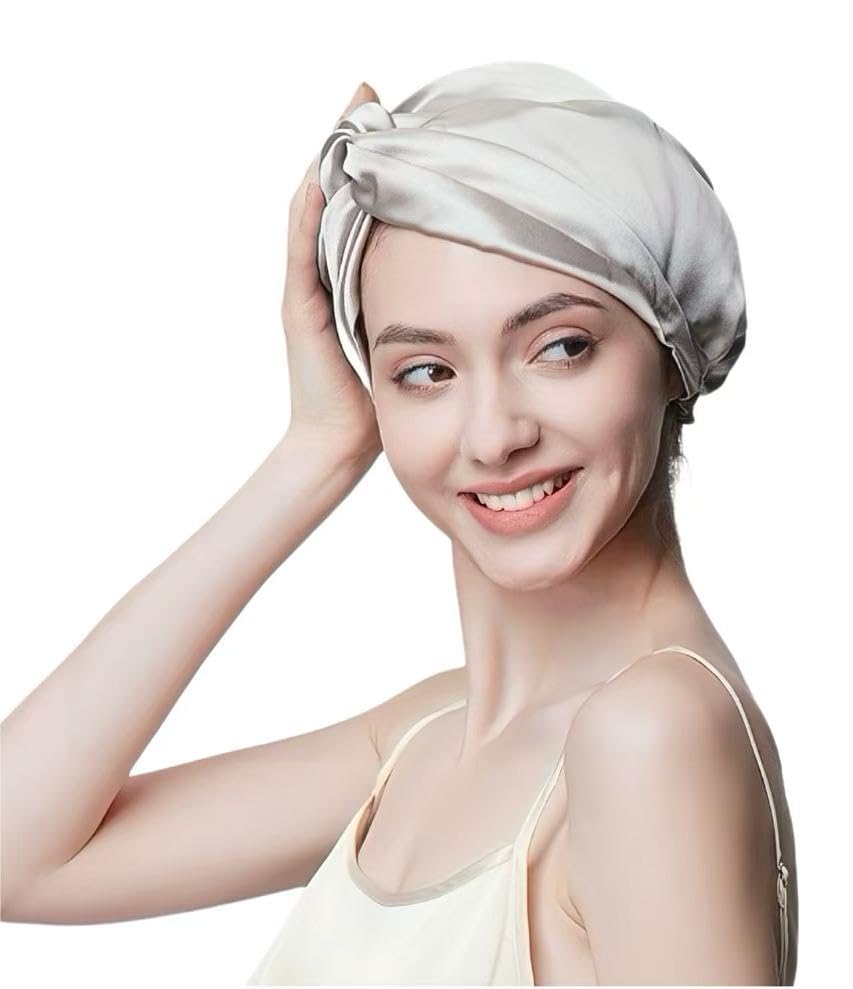 SereLune 100% Mulberry Silk Sleep Cap