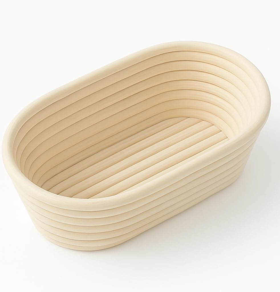 Saint Germain Bakery Oval Banneton Proofing Basket and Bread Lame Set – 10 Inch Rattan Basket with Liner, Razor Blades & Leather Cover – Sourdough Bread Baking Kit Gift for Artisan Bakers - Image 2