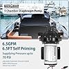 WASSERMANN Water Booster Pump 12V DC, Self Priming Diaphragm Pump6.5 GPM 70 PSI, On Demand RV Water Pump with Pressure Switch, for RV Marine Yacht Lawn Garden #1