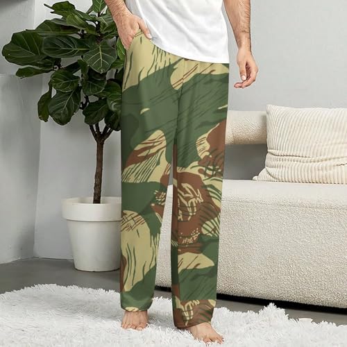 Rhodesian Camouflage Men's And Women's Comfortable Casual Pajama Pants with Drawstring3