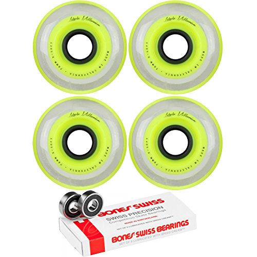 Labeda Millennium Gripper Yellow Hockey Inline Wheels 76mm X-Soft 4 Pack Swiss