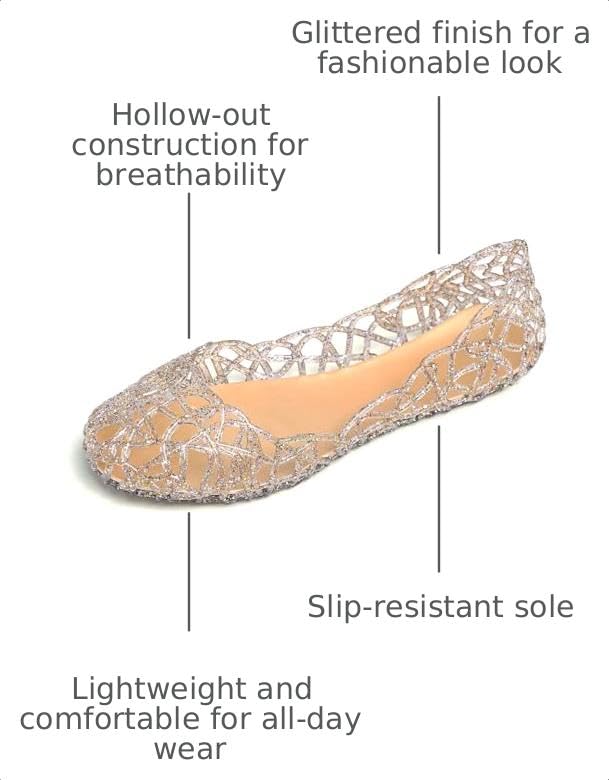 Image of Dear Time Women Flat Heel Summer Beach Jelly Shoes