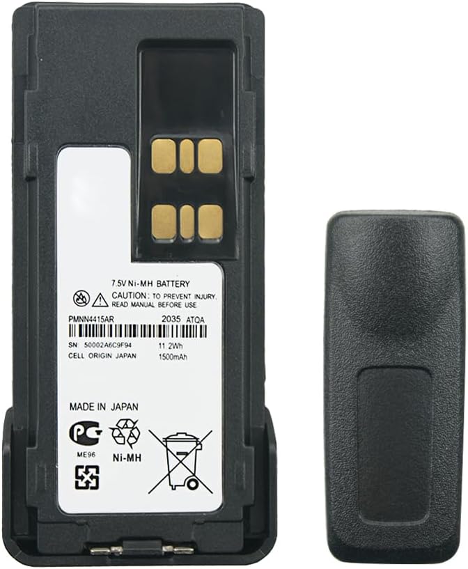 PMNN4415AR NI-MH Replacement Battery with Belt Clip for DP2000 DP2400 DP2600 DP4400E XiR P6600 P8600 P8620 P8660 P8668 Radios Fits Part no PMNN4416AR PMNN4418AR