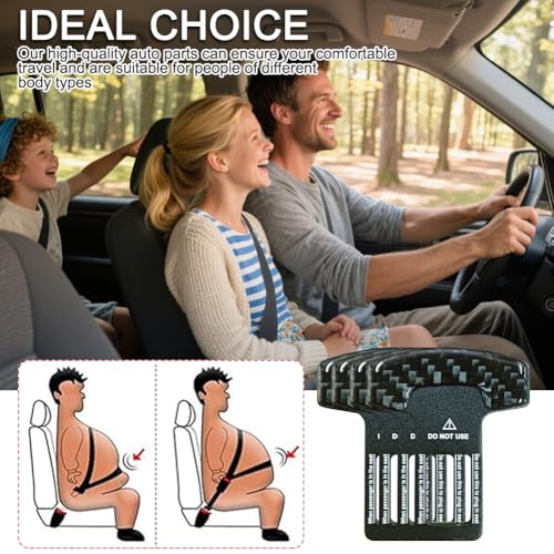 2 Stück Anschnaller Adapter, Gurtschloss Adapter, Auto-Sicherheitsgurt Clip, Sicherheitsgurtschloss, Auto-Sicherheitsgurt Schnalle, passend für die meisten Autoteile - Kohlefaser