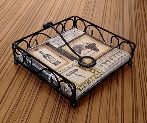 Craftland Metal Napkin Stand Tissue Paper Towel Holder for Dining Table Décor Napkin Holder Dispenser for Kitchen Restaurant Hotel Office,Home Table Décor Item (Ring Tissue) thumbnail 8