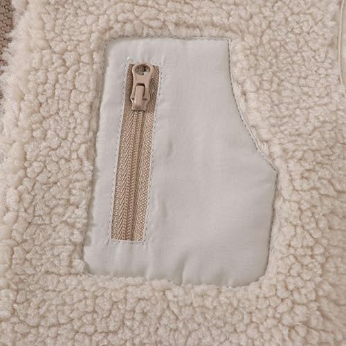 LittleSpring Neutral Boys Girls Sherpa Fleece Vest with Full Zip4