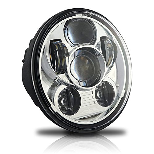 Genssi 5 Inch Led Headlight Lamp 5 3/4 Inch Round Dot Chrome H5006 H5001 #TOP6