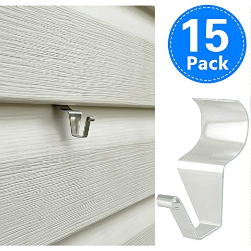 No-Hole Needed Vinyl Siding Hooks, Hanging Clips Outside Wall Wreath Light Decor Hanger
