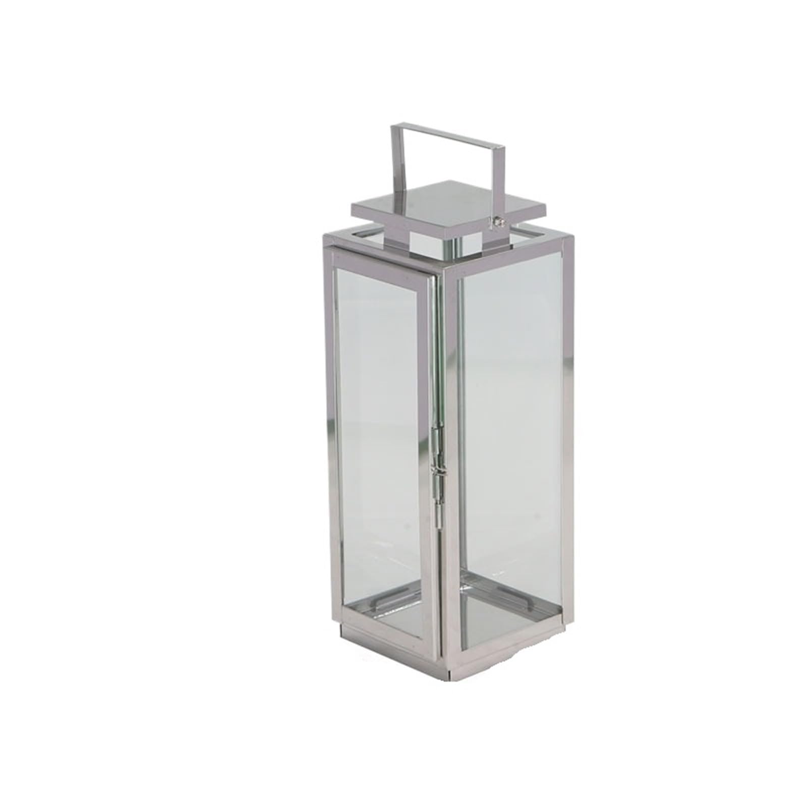 Decorative Lanterns Windproof Stainless Steel Candle Holder,Lantern,Hurricane Candleholder, Stand,Wind Lamp, Candlestick,Wedding Centerpieces(A13 13x12x26cm)