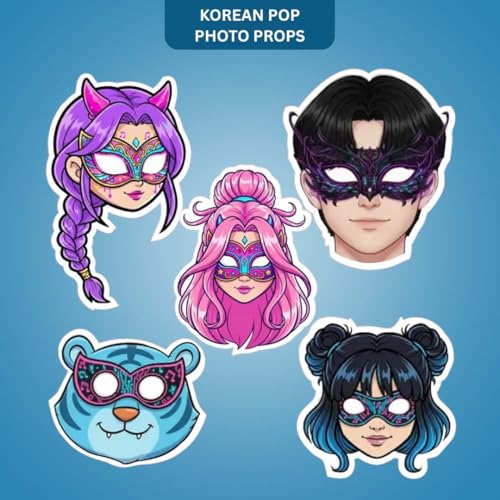 Image of Wanna Party Kpop Demon Hunters Birthday Decoration- Pack of 5 Kpop Party Props for Boys & Girls