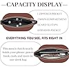 FSD.WG Mens Clutch Bag Handbag Leather Zipper Large Wallet Clutch Purse with Money, Brown, L #3