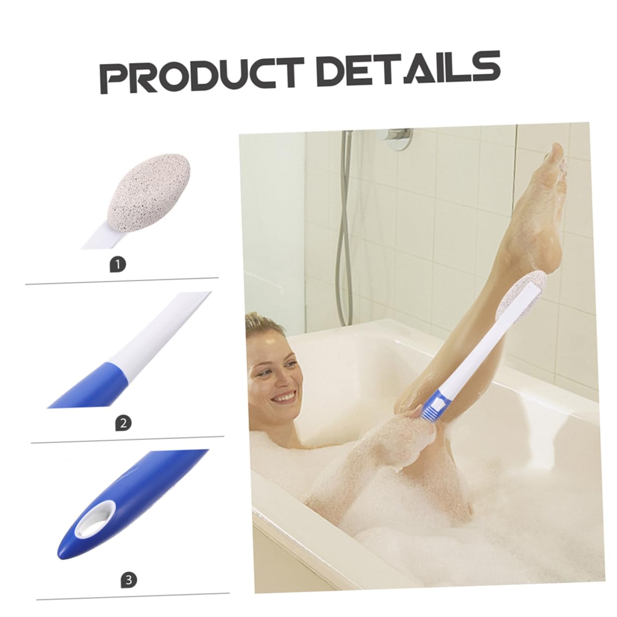 Raspa Piedi Pomice, 2 Pezzi, Design Ergonomico Antiscivolo, Rimuove i Calli la Pelle Morta, per Casa e Salone