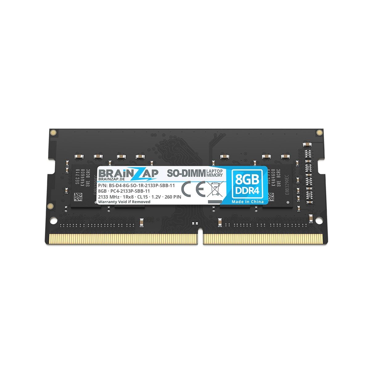 BRAINZAP Pamięć RAM 8 GB DDR4 SO-DIMM PC4-2133P-SBB-11 1Rx8 2133 Mhz 1.2 V CL15 Notebook Unbuffered Non-ECC