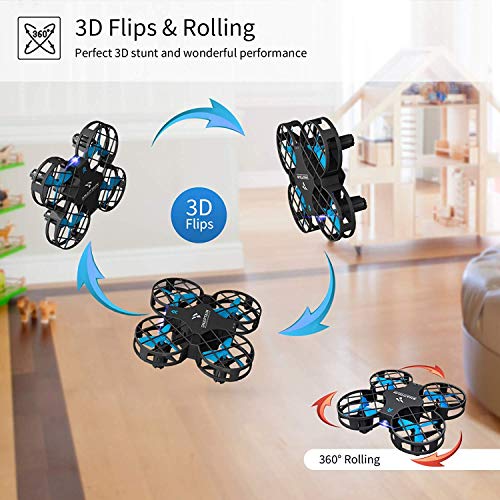 SNAPTAIN H823H Mini Drone for Kids, RC Nano Quadcopter w/Altitude Hold, Headless Mode, 3D Flips, One Key Return and Speed Adjustment
