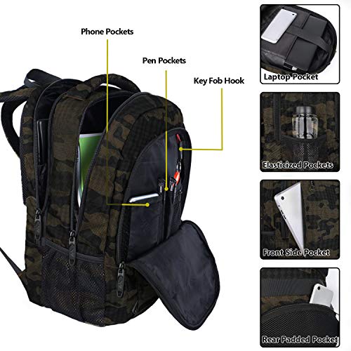 Image of MATEIN 15.6 Inch Laptop Backpack, Sturdy Business Travel Laptop Bagpack with USB Charging Port, Sturdy Carry On Water-Resistant Daypack for Work College Bookbag Men Women Computer Backpack | Sturdy Water-Resistant, Travel Carry-On Backpack, Computer Bookbag for College Men & Women, Lightweight, Anti Theft Pocket