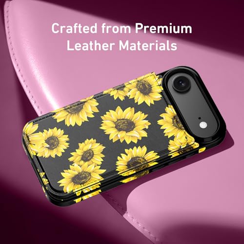 LETO for iPhone Air Wallet Case, Flip Folio Leather Kickstand by LETO - Used condition - Image 4