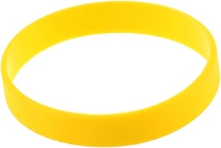 DEARBORN Pulsera elástica de goma de silicona de moda, color amarillo, Goma de silicona