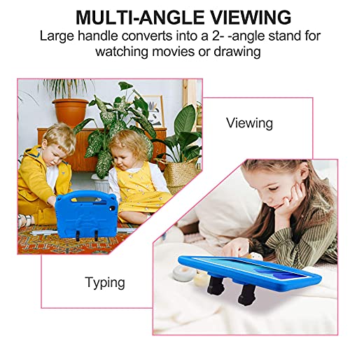 KINGSKEEN-Funda-Protectora-para-Samsung-Galaxy-Tab-A7-de-104-2020-SM-T500T505EVA-a-los-Golpes-deFunda-proteccion-Infantil-con-asa-y-Correa-para-el-Hombro-integradas-Bolsas-Bandolera-Blue