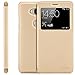Produktbild zanasta Tasche kompatibel mit Huawei Nova Plus (MLA-L11) Case Schutzhülle Flip View Cover mit Fenster und Kameraschutz | Gold