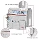 SIMBOOM Sofa Armlehne Organizer Tasche mit 4 Fernbedienung Halter, Filz Bett Tasche Aufbewahrungstasche für Telefon Zeitschrift Bücher Brille - Hellgrau