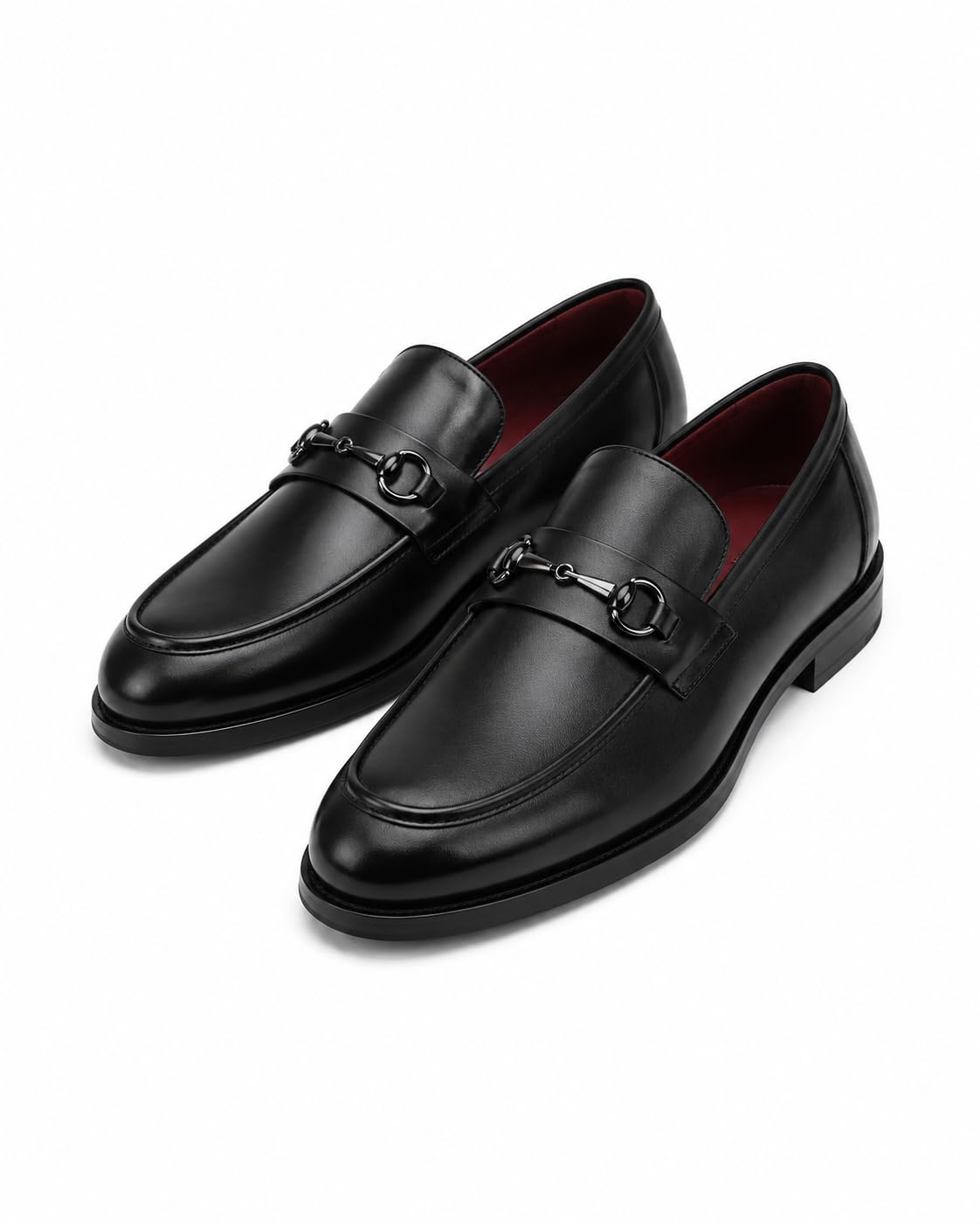 Men’s Premium Horsebit Loafers Formal Slip On Shoes | Luxury Textured Leather Moccasins for Men | Cushioned Comfort Office Business Party Wedding Casual Dress Footwear with Durable Sole-image-21