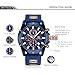 MINI Focus Mens Watch Casual Sports Watches (Chronograph/Waterproof/Luminous/Calendar) Silicon Band Fashion Watches for Men (Blue)