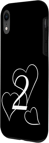 Miniatura 2 de iPhone XR Vintage 2 years old with three big hearts Case