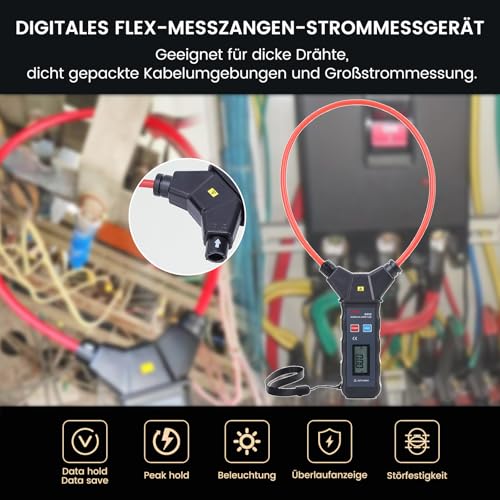 EITAI6900 Digitales Flexibles Stromzange, AC 0.00A-9999A, 640mm/Φ200mm, Direktverkauf vom Hersteller, Rogowski-Amperezange, Leckstromzange