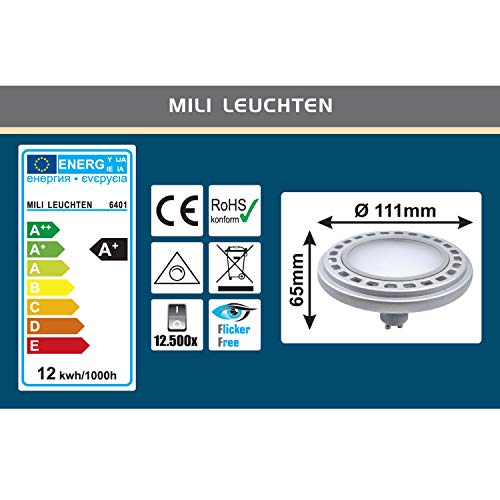 Qpar111 - Lampadina a LED dimmerabile, 12 W, GU10