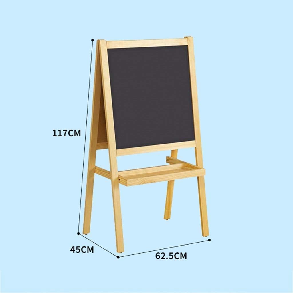 Sketchpad Wooden Kids Easel, Double-Sided Magnetic Drawing Board, Whiteboard & Chalkboard with axis & Paper