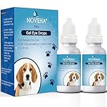 NOVEHA Pet Gel Eye Drops with 0.3% Viscoadaptive Hyaluronan | Eye Solution for Severe Dry Eyes - Long Lasting Hydration, Reduces Nuisance, Swelling & Dryness - Eye Lube for Dogs and Cats (2x10mL)
