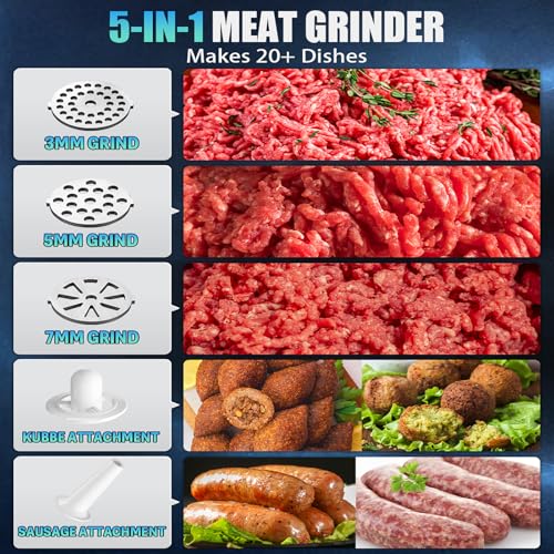 Image of 5.0 Upgrade Electric Meat Grinder,3S Grinding,Meat Grinders for Home Use-G