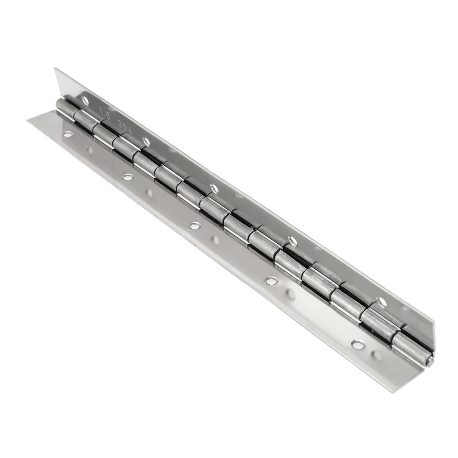 4 Uds. Bisagras de muebles acero inoxidable 304 for puertas, paneles, equipos cocina, gabinetes almacenamiento Metal, bisagras continuas Piano para Pianos,Barcos(Silver-600 * 50 * 1.5mm)